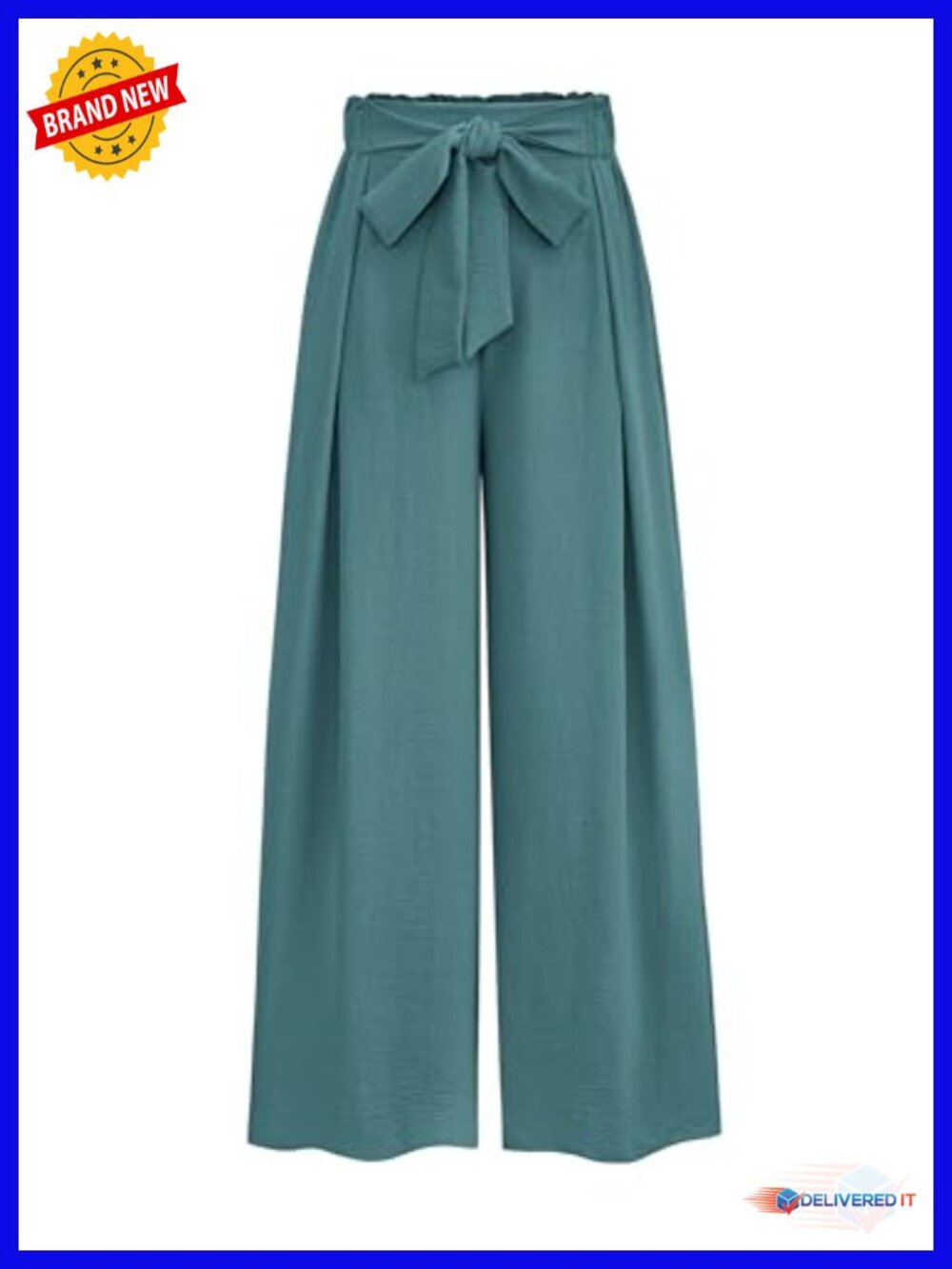 Wide Leg Work Pants High Waisted Palazzo Trousers for Women Summer Business